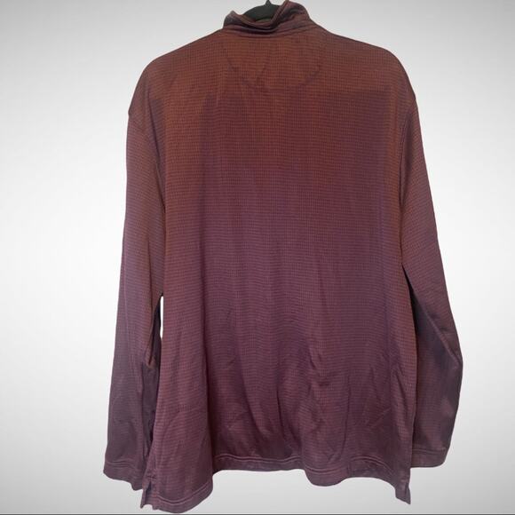 Haggar Heathered Burgundy Quarter Zip Pullover Sweatshirt sz XL - Picture 2 of 7
